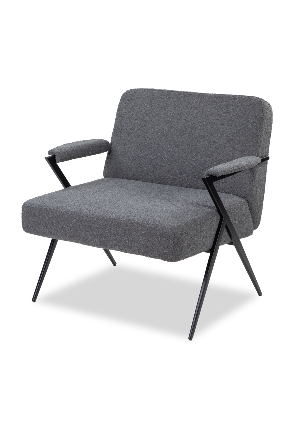 Gray Bouclé Tailored Occasional Chair | Liang & Eimil Ponti | OROA.com