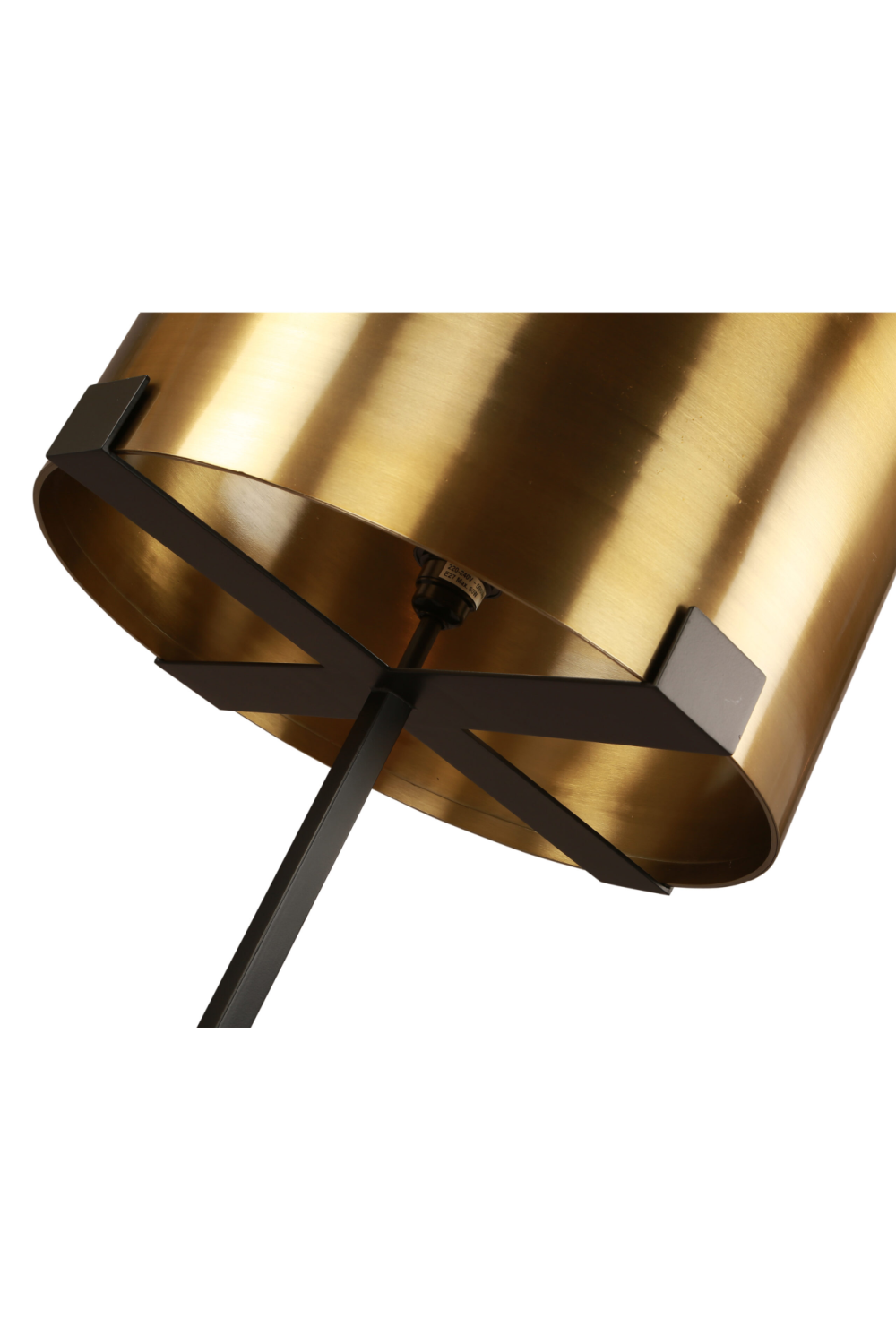 Round Brushed Brass Table Lamp | Liang & Eimil Hamilton | OROA.com