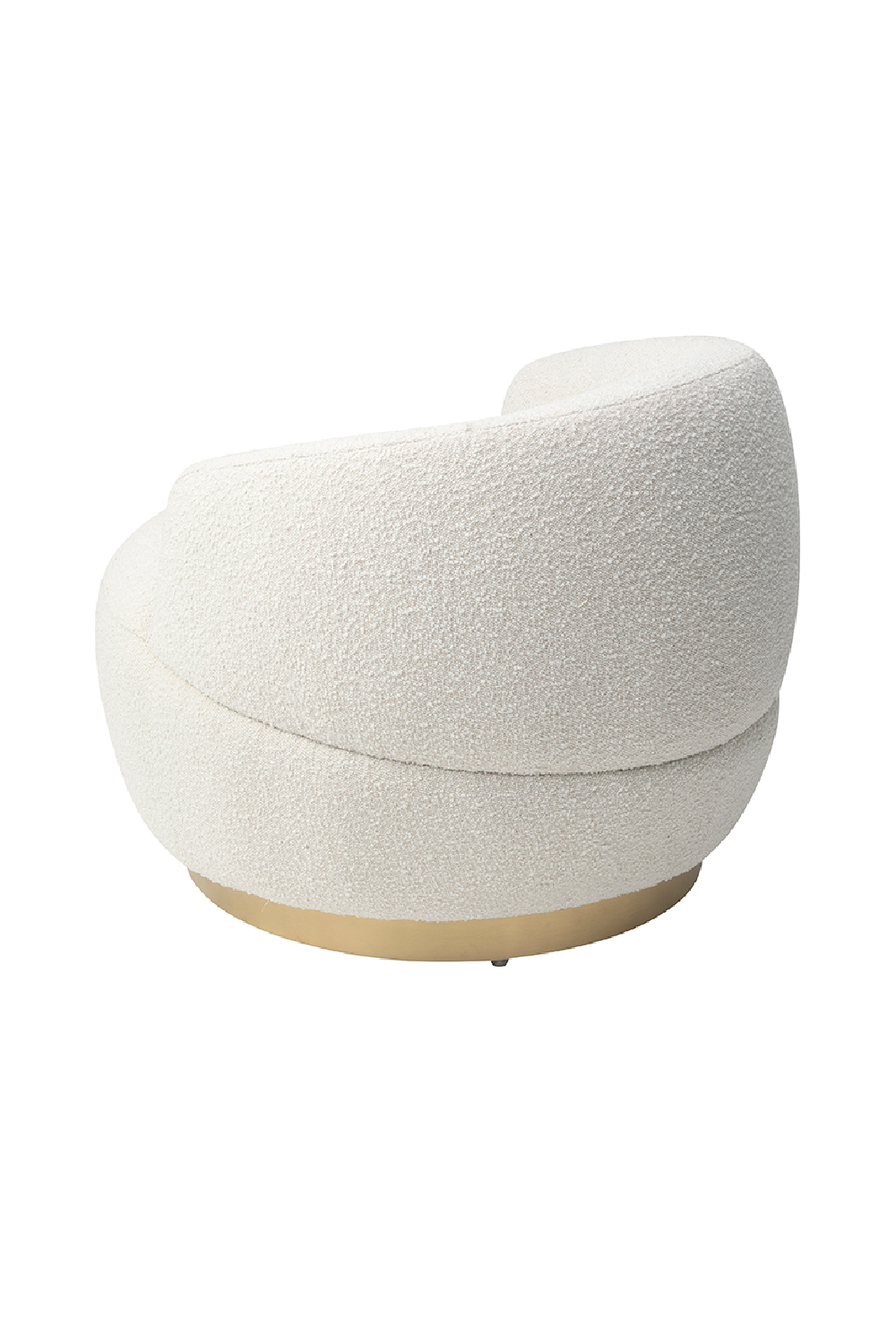 Round White Bouclé Swivel Chair | Liang & Eimil Vitale | OROA.com