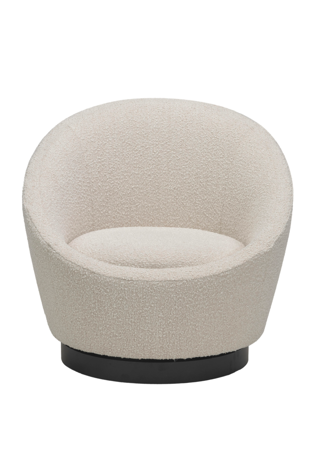 White Bouclé Swivel Occasional Chair | Liang & Eimil Ekte | OROA