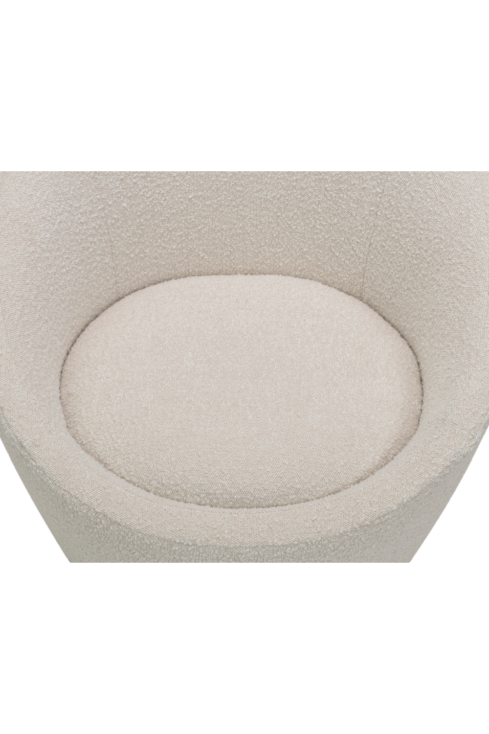 White Bouclé Swivel Occasional Chair | Liang & Eimil Ekte | OROA