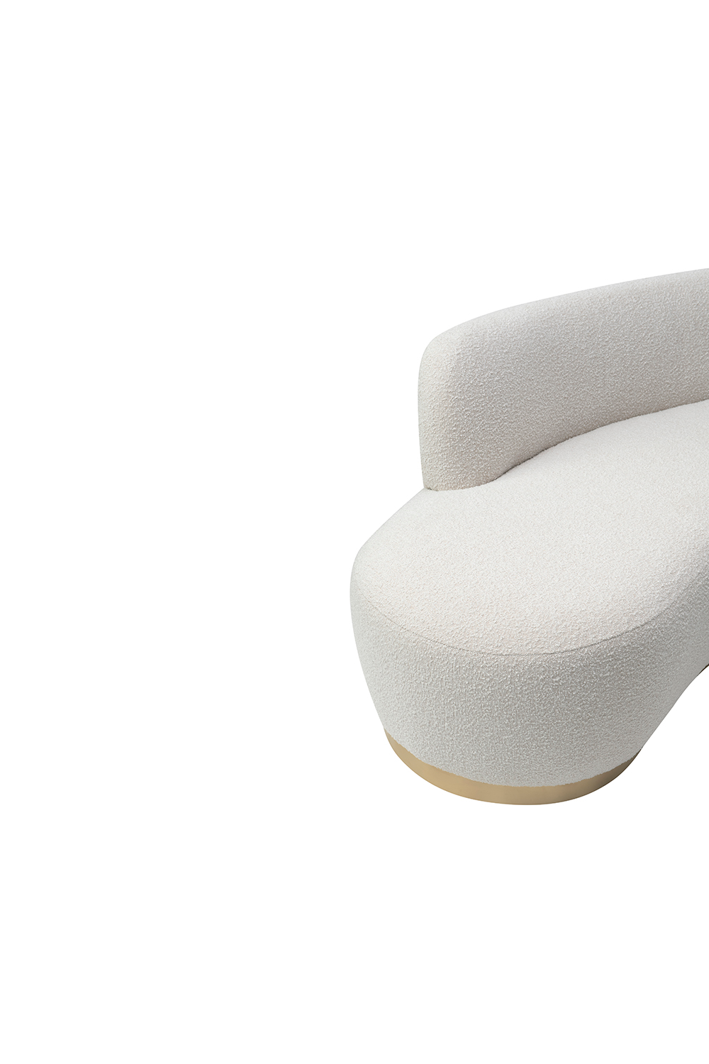 Bouclé Sand Curve Right Sofa | Liang & Eimil Sasha | Oroa.com