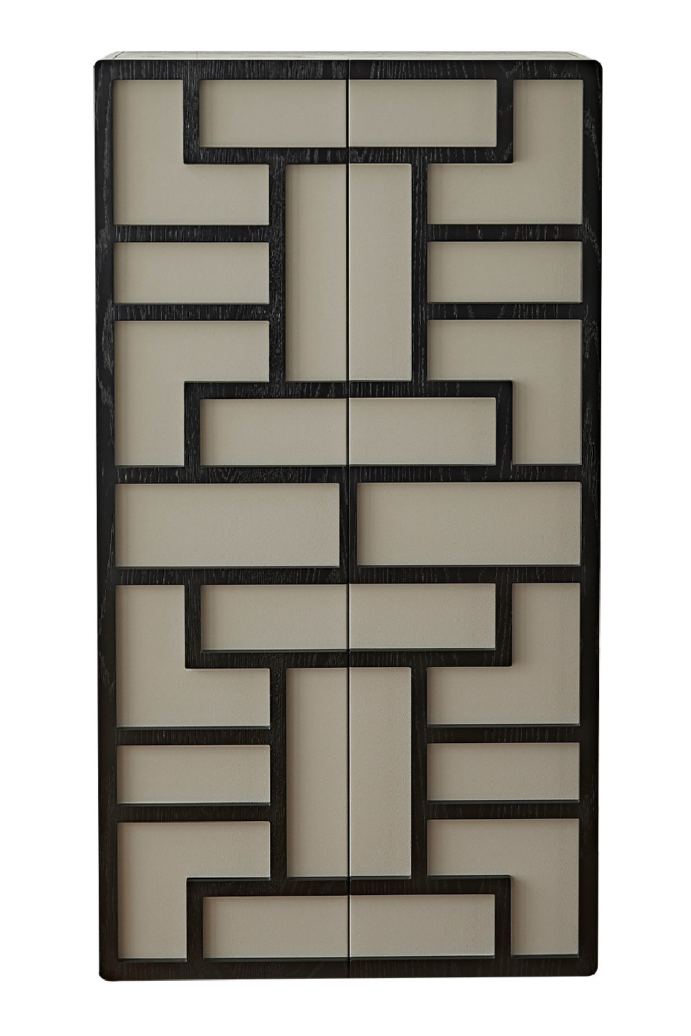 Gray Embossed Leather Cabinet | Liang & Eimil Kamako | OROA.com