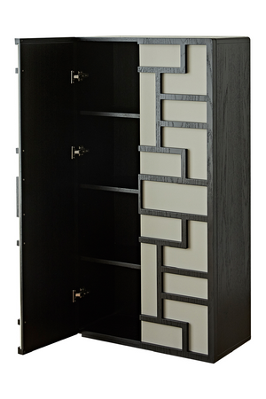 Gray Embossed Leather Cabinet | Liang & Eimil Kamako | OROA.com