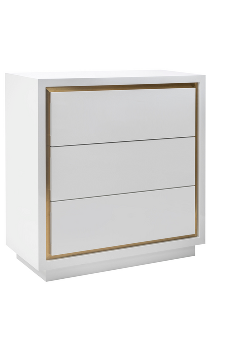 White Lacquered 3-Drawer Chest | Liang & Eimil Utopia | Oroa.com