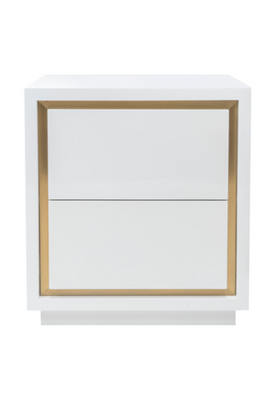 White Lacquer Bedside Table | Liang & Eimil Utopia | OROA.com