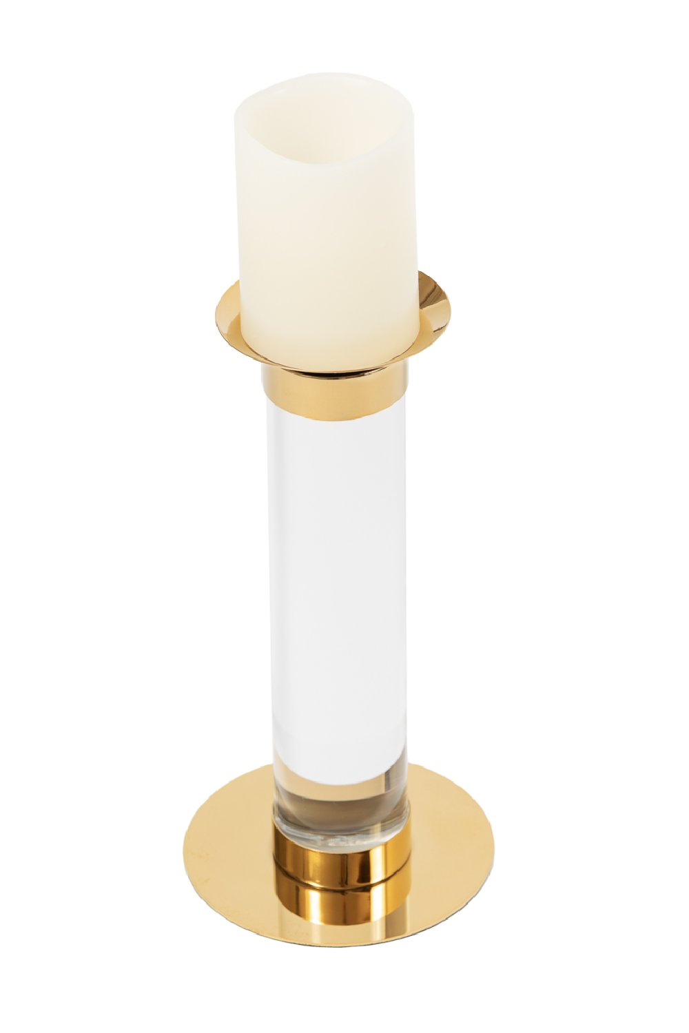 White Gold Pillar Candle Holder (L) | Liang & Eimil | Oroa.com