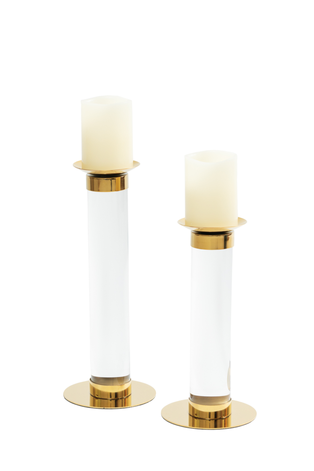 White Gold Pillar Candle Holder (S) | Liang & Eimil | Oroa.com