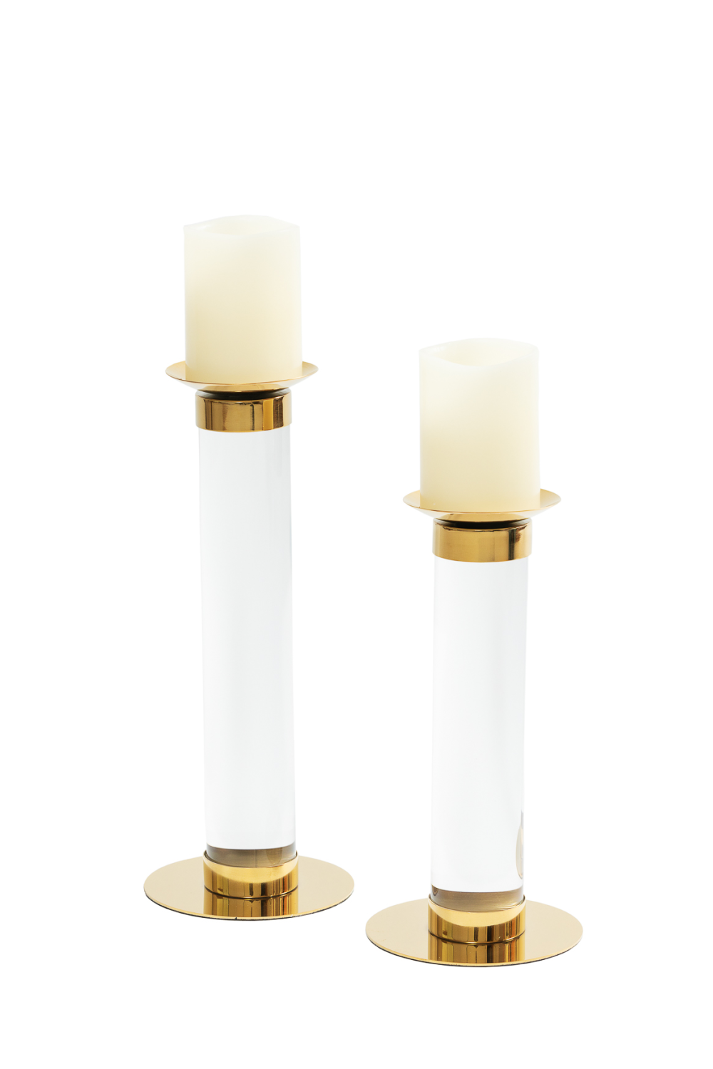 White Gold Pillar Candle Holder (S) | Liang & Eimil | Oroa.com