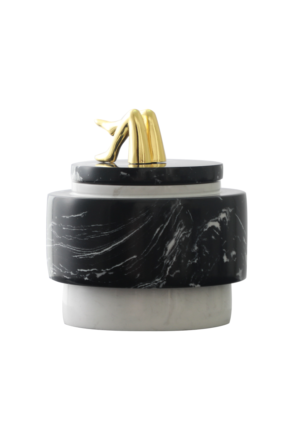 Black Marble Gold Accent Jar | Liang & Eimil Alder | OROA.com