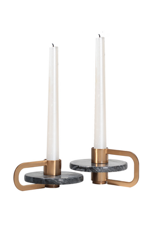 Circular Gray Marble Candle Holder | Liang & Eimil Bennet | Oroa.com