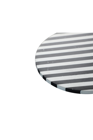 Stripes Marble Round Tray | Liang & Eimil Monochrome | Oroa.com