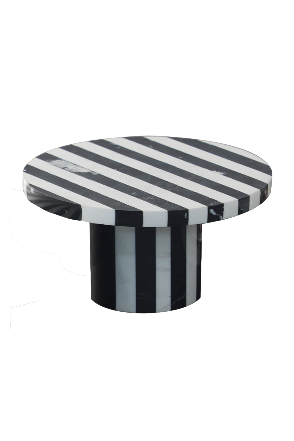 Stripes Marble Round Tray | Liang & Eimil Monochrome | Oroa.com