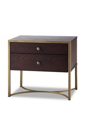 2-Drawer Brass Bedside Table | Liang & Eimil Rivoli | Oroa.com