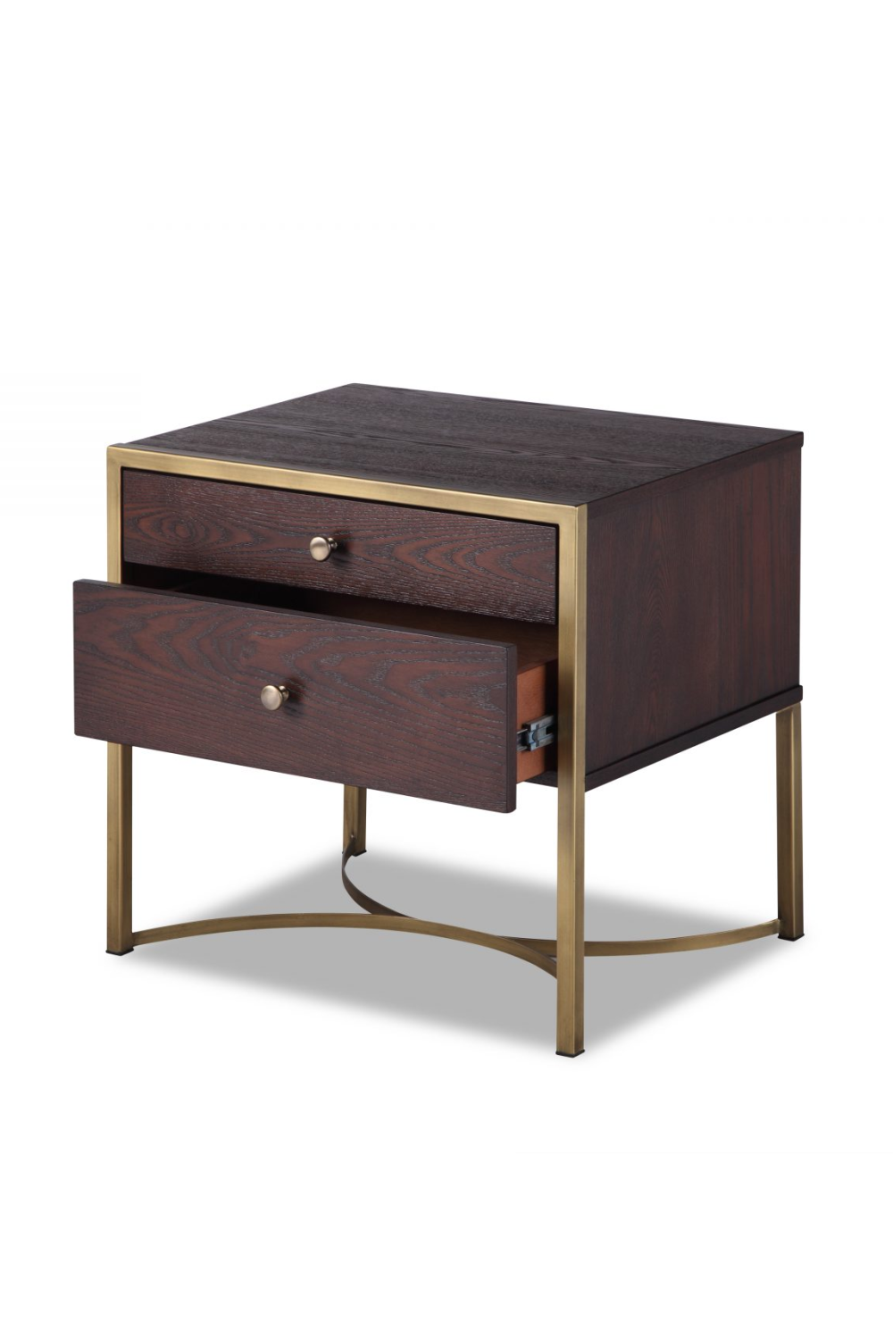 2-Drawer Brass Bedside Table | Liang & Eimil Rivoli | Oroa.com