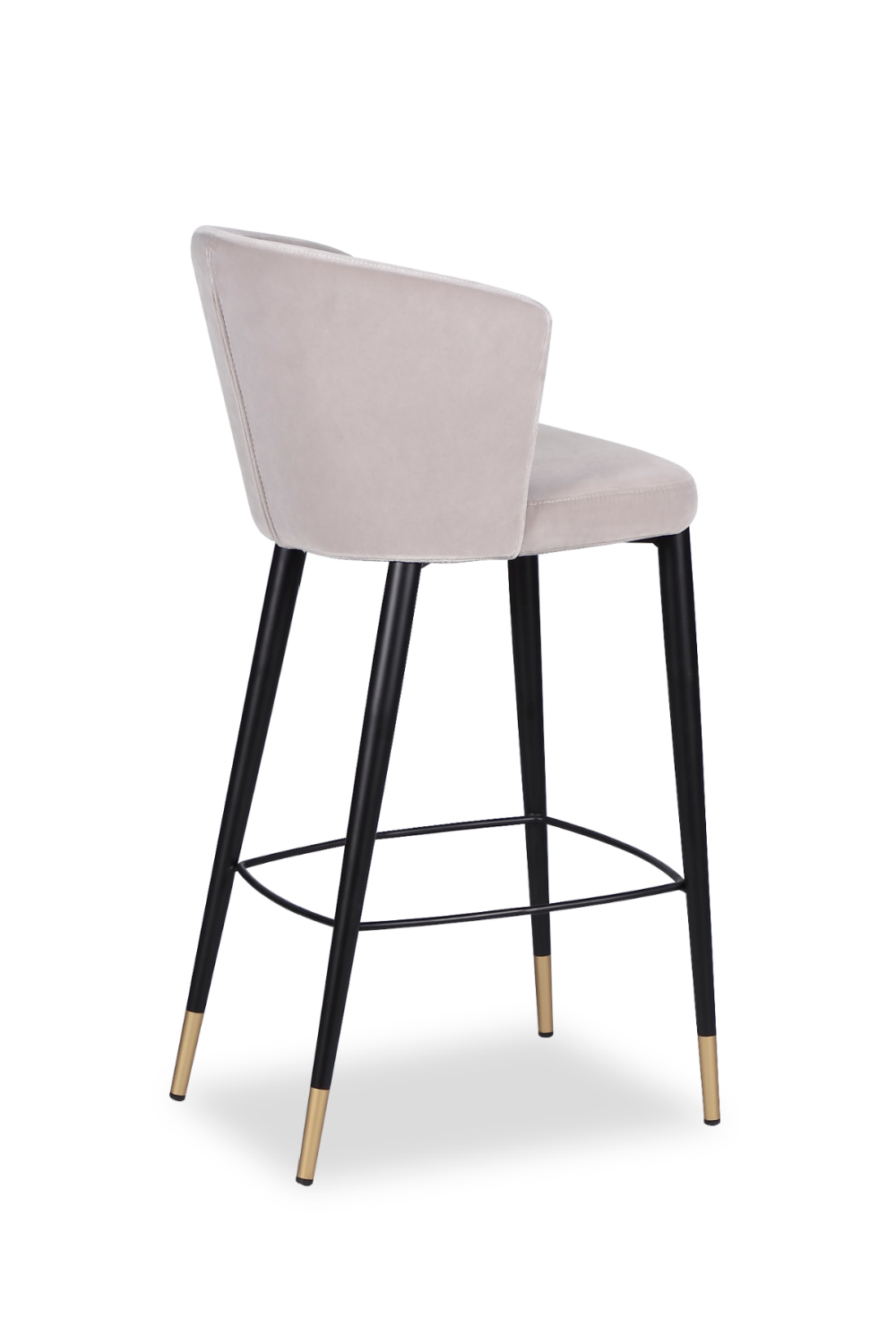 Gray Velvet Upholstered Barstool | Liang & Eimil Elica | Oroa.com