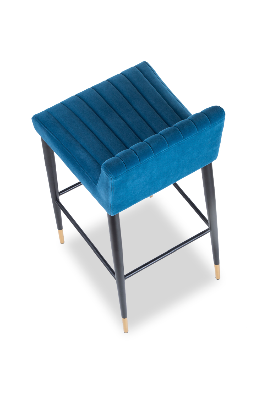 Polar Blue Velvet Barstool | Liang & Eimil Coltrane | Oroa.com