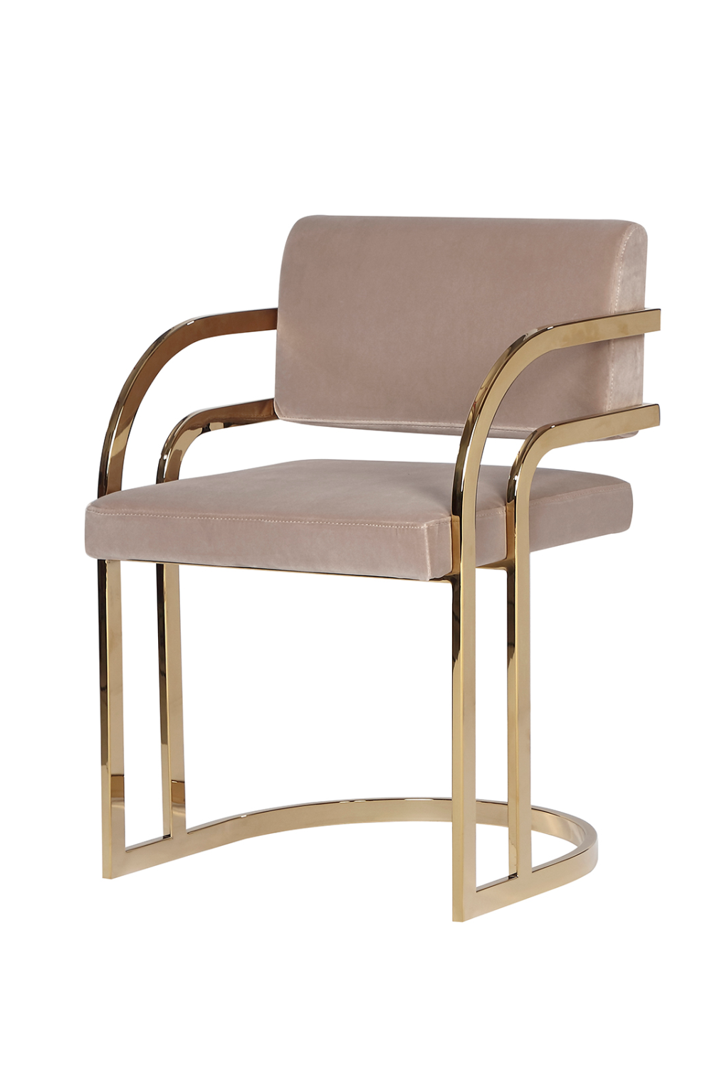 Brass Framed Mink Velvet Dining Chair | Liang & Eimil Dylan | Oroa.com