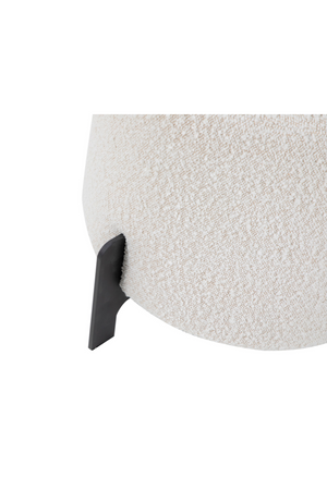White Bouclé Round Stool | Liang & Eimil Koldrum | OROA