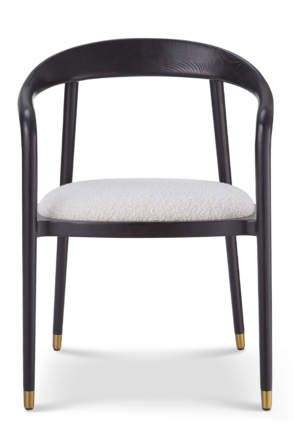 Curved Back Bouclé Sand Dining Chair | Liang & Eimil Fluid | OROA