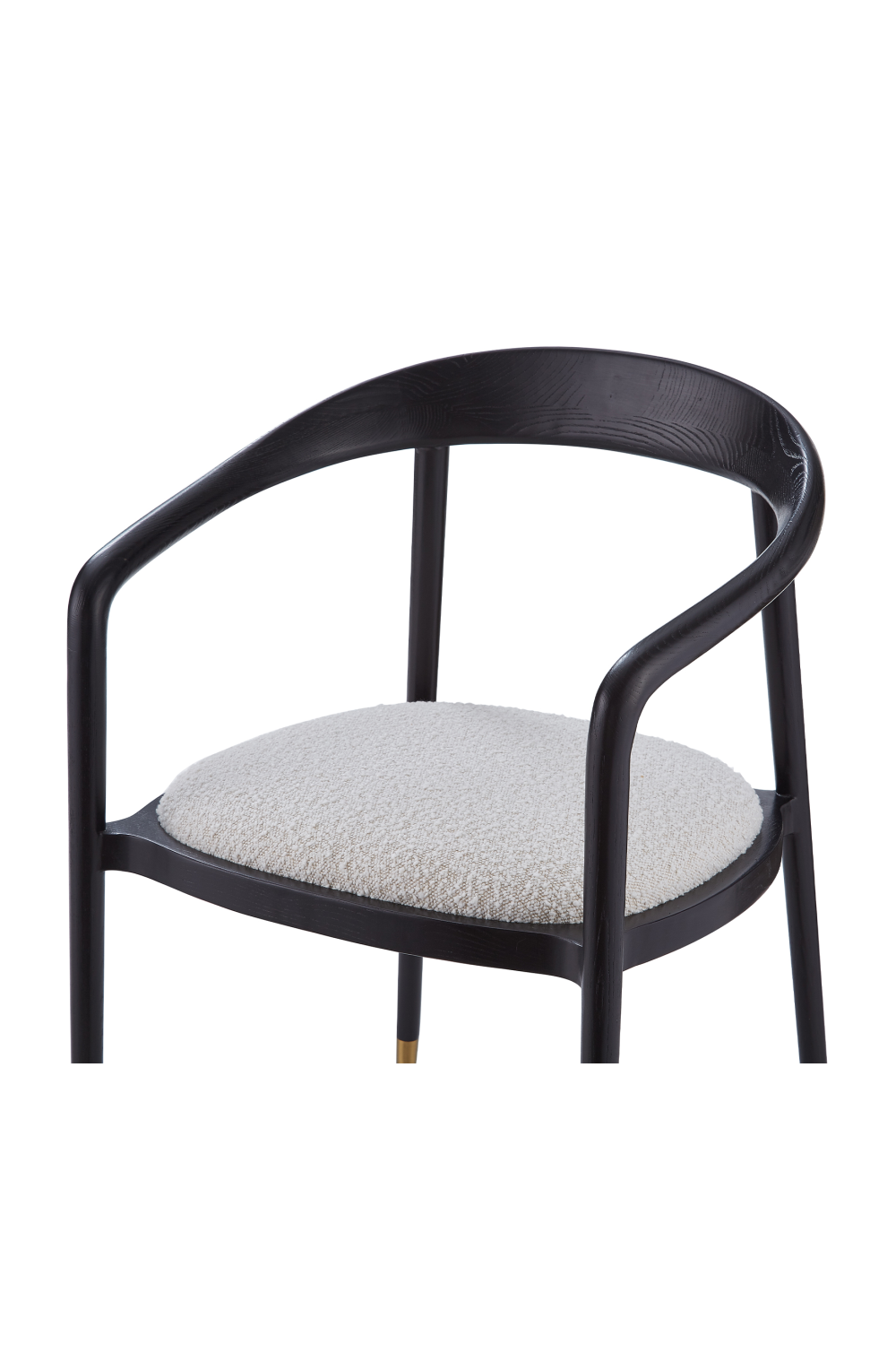 Curved Back Bouclé Sand Dining Chair | Liang & Eimil Fluid | OROA