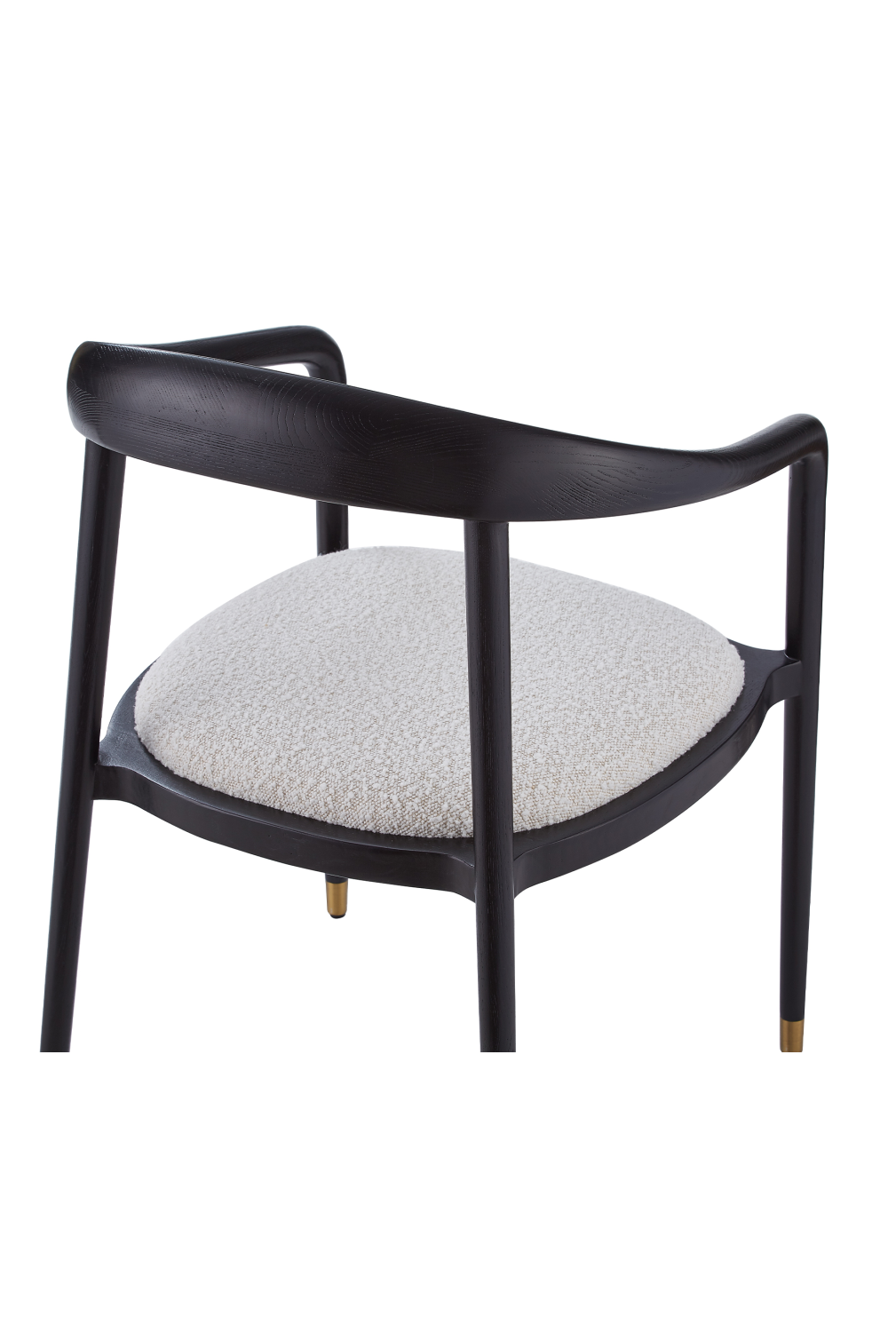 Curved Back Bouclé Sand Dining Chair | Liang & Eimil Fluid | OROA