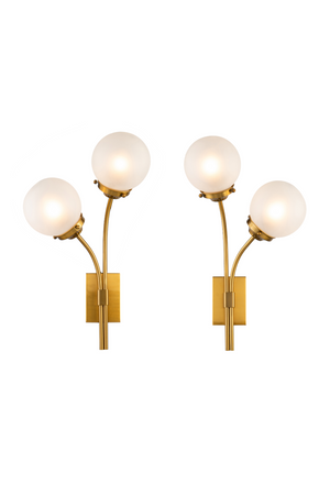 Brass White Globe Wall Lamps (2) | Liang & Eimil Opal | Oroa.com