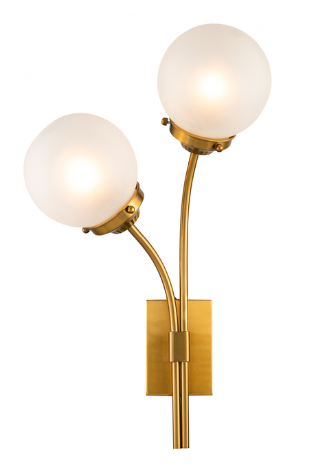 Brass White Globe Wall Lamps (2) | Liang & Eimil Opal | Oroa.com