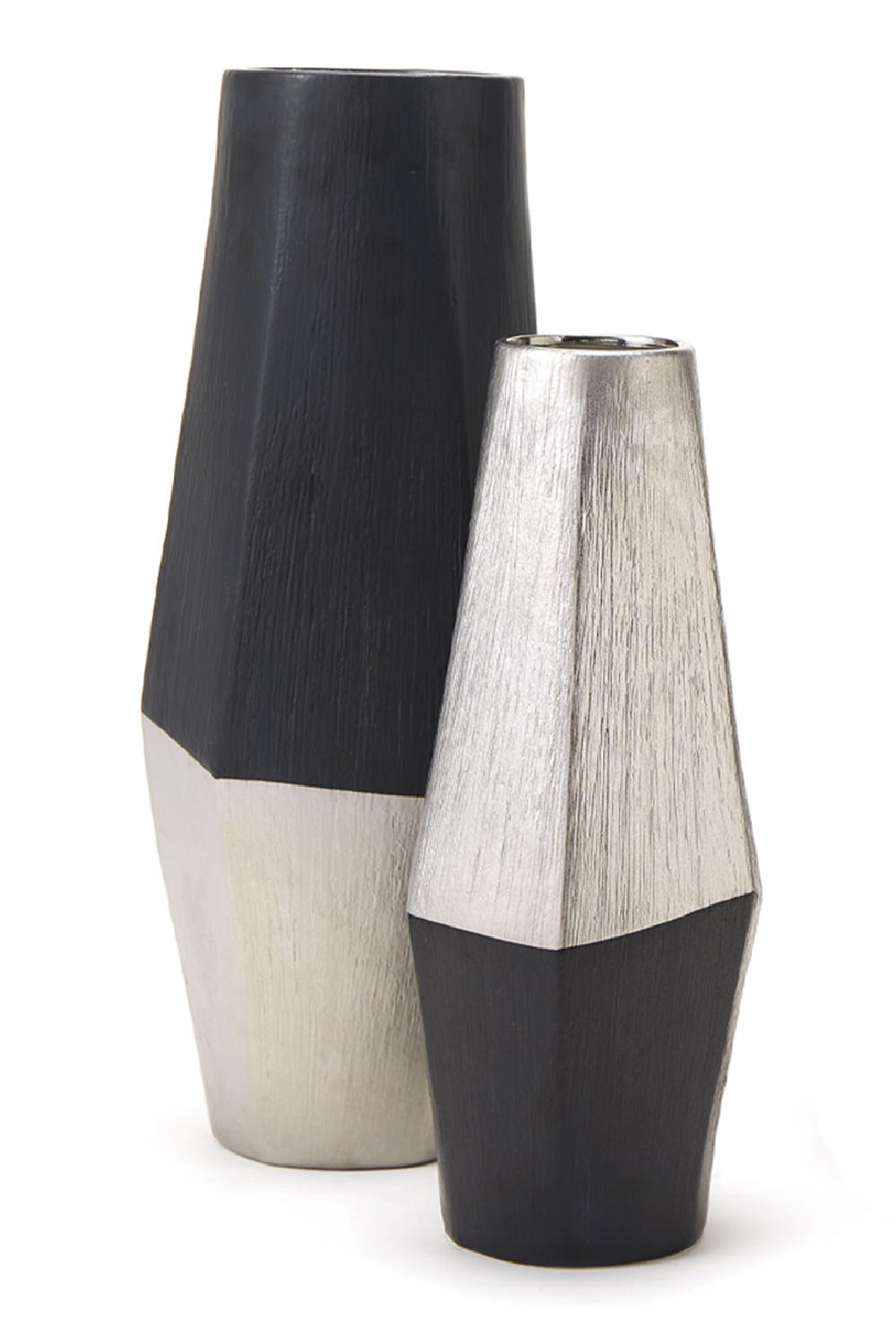 Black & Silver Ceramic Vase - L | Liang & Eimil Diamond I | Oroa.com