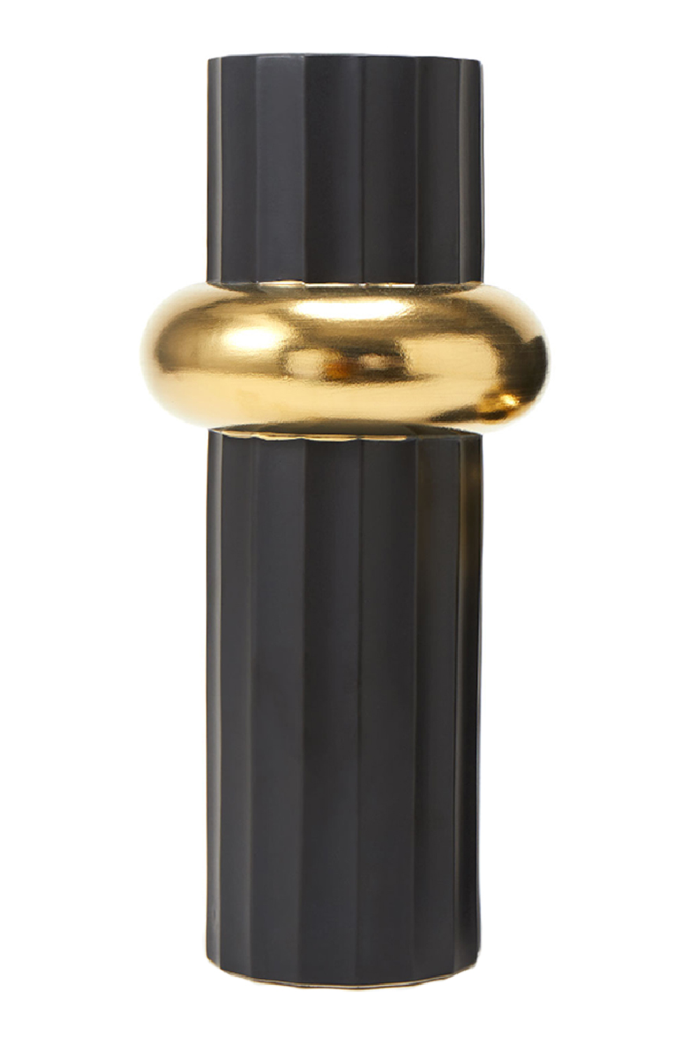 Black & Gold Gilt Ceramic Vase - L | Liang & Eimil Richmond I | Oroa.com