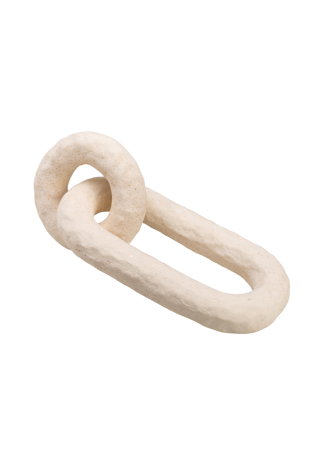 Cream Ceramic Looped Sculpture | Liang & Eimil Link II | OROA.com