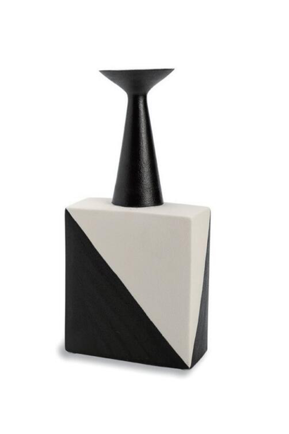 Black And White Ceramic Cubist Vase | Liang & Eimil Pica II | OROA.com