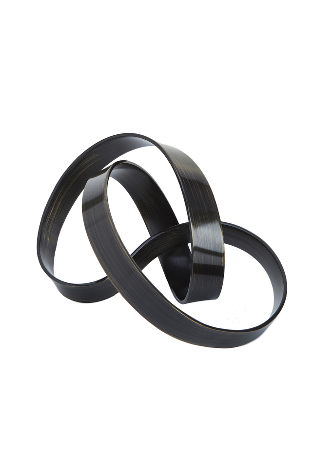 Black Abstract Strip Sculpture | Liang & Eimil Moebius II | OROA.com