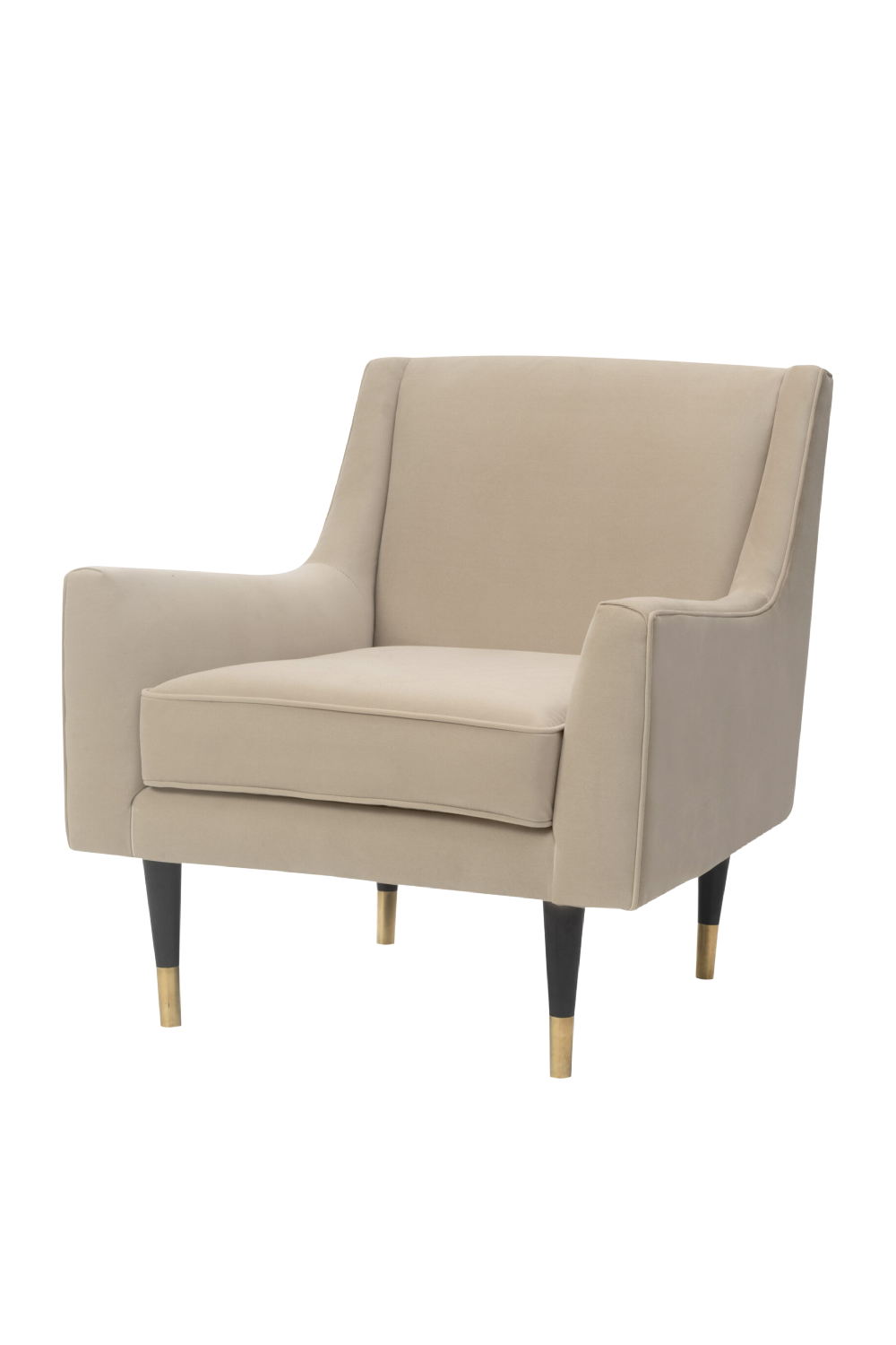 Beige Velvet Lounge Chair | Liang & Eimil Conte | Oroa.com