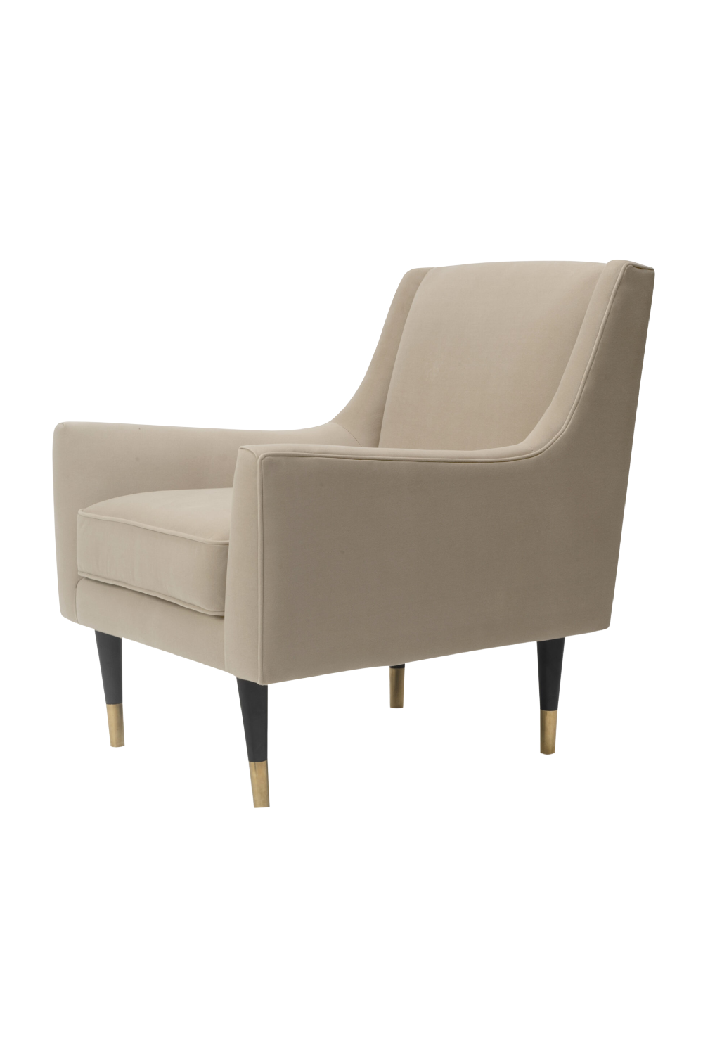 Beige Velvet Lounge Chair | Liang & Eimil Conte | Oroa.com