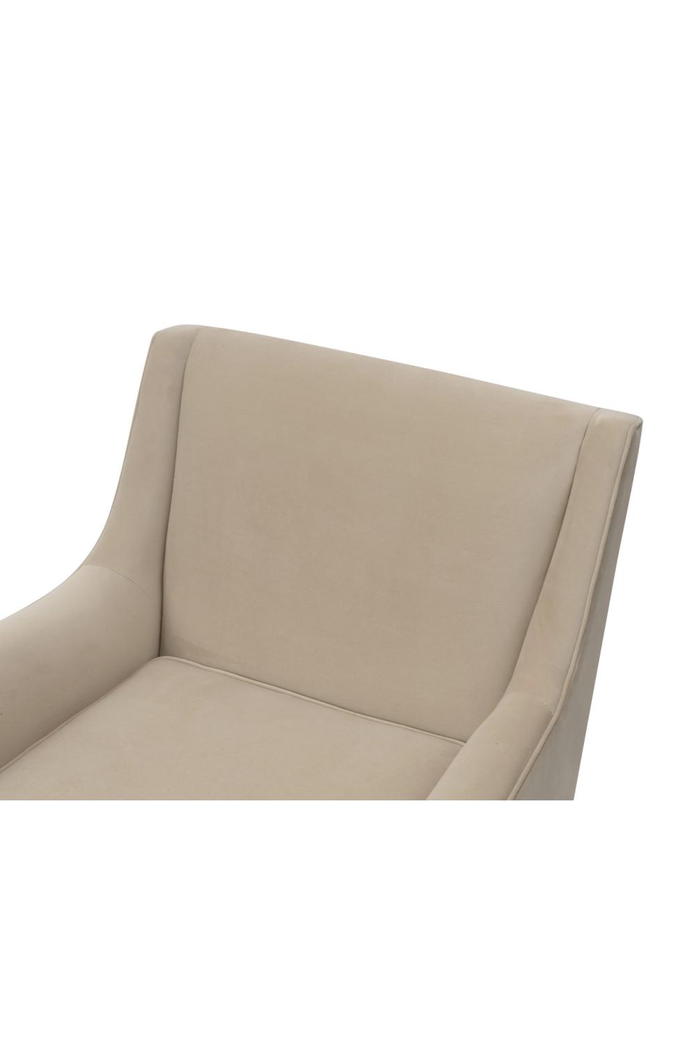 Beige Velvet Lounge Chair | Liang & Eimil Conte | Oroa.com