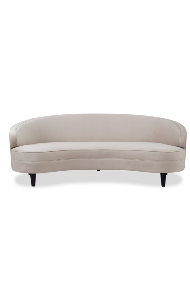 Cream Velvet 3-Seater Sofa | Liang & Eimil Pimlico | Oroa.com