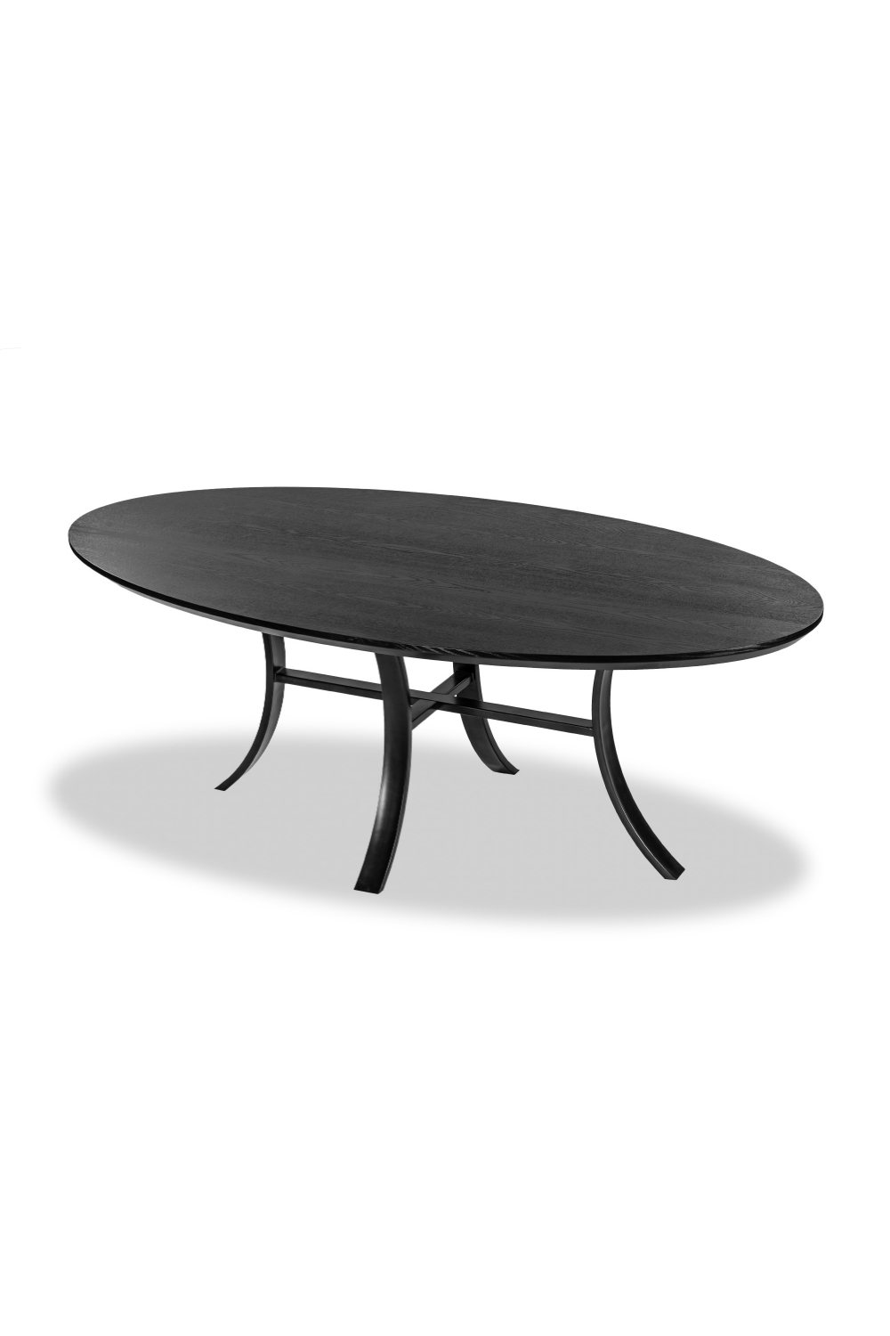 Black Wooden Oval Dining Table | Liang & Eimil Isola | Oroa.com