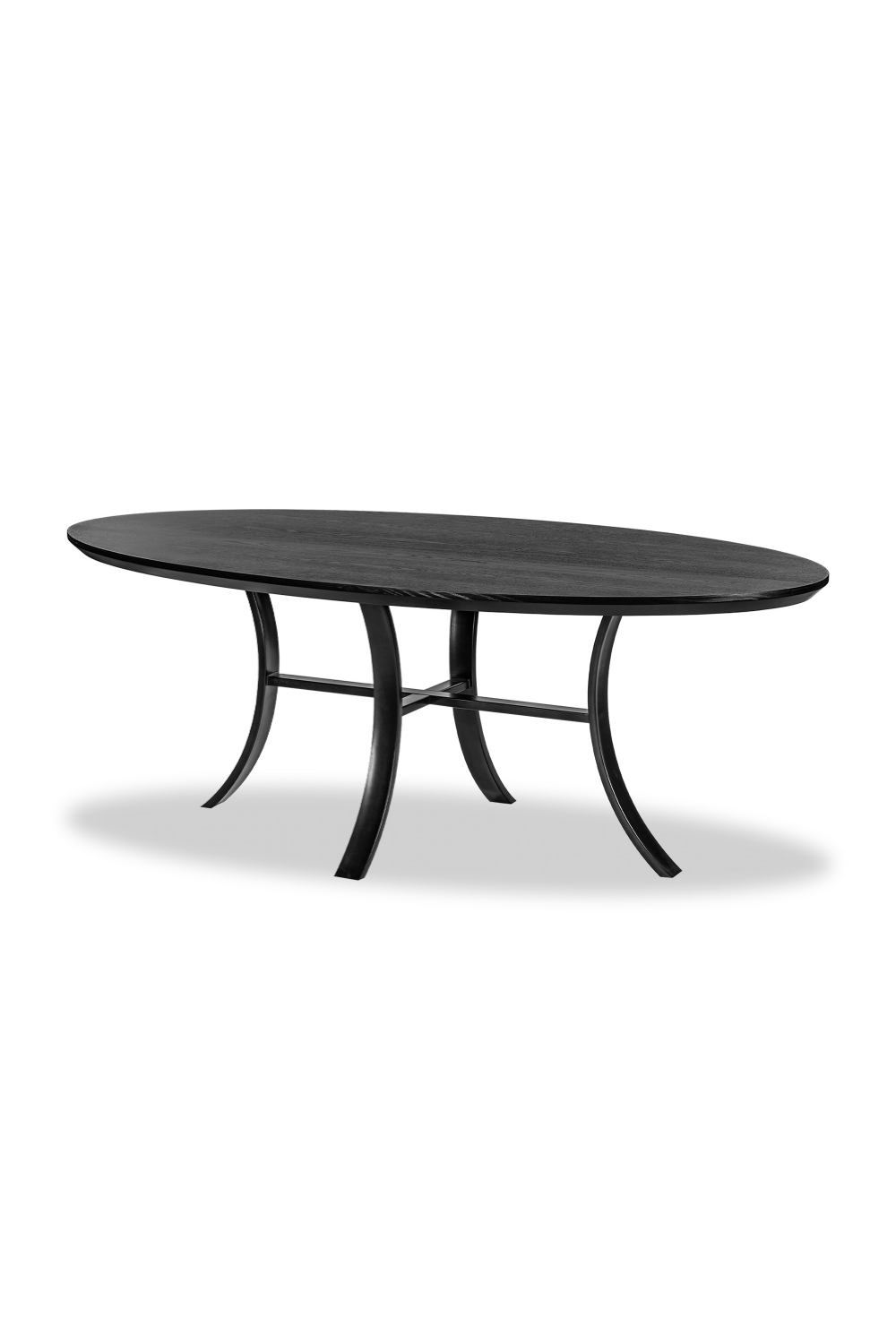 Black Wooden Oval Dining Table | Liang & Eimil Isola | Oroa.com