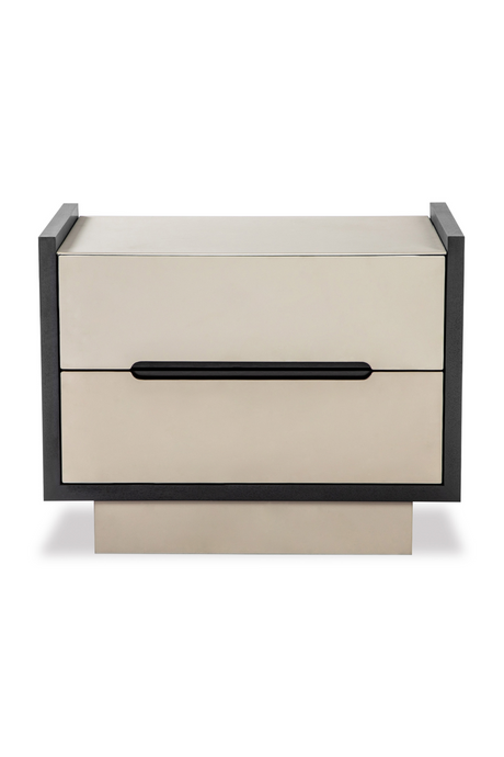 Gray Vegan Leather Bedside Table | Liang & Eimil Antara | Oroa.com