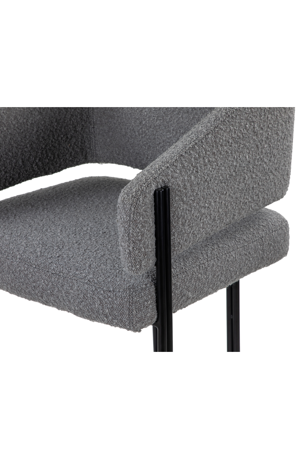 Gray Bouclé Bar Stool | Liang & Eimil Tatler | OROA.com