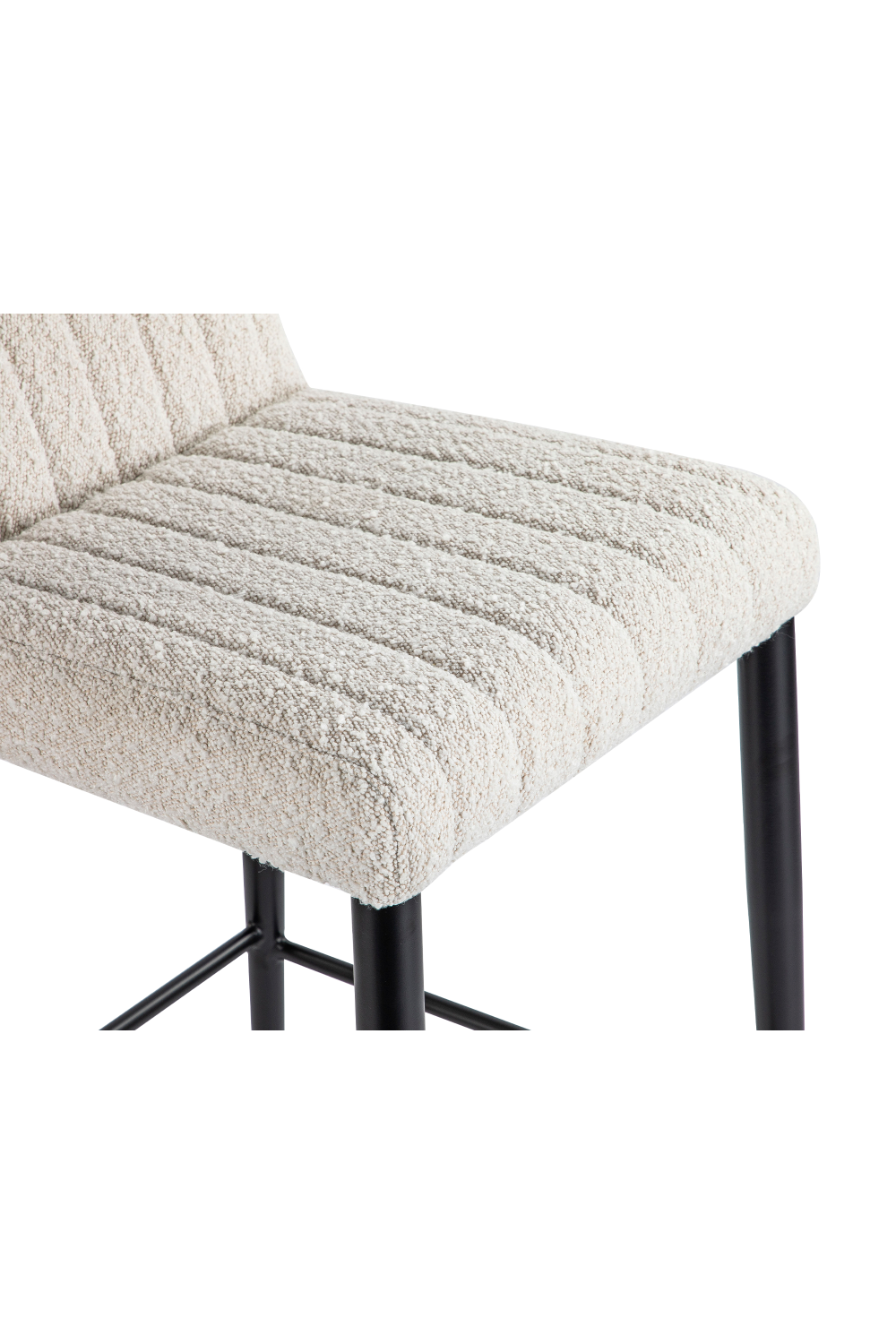 White Bouclé Bar Stool | Liang & Eimil Coltrane | Oroa.com