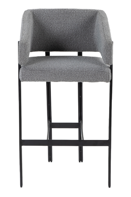 Gray Bouclé Bar Stool | Liang & Eimil Tatler | Oroa.com