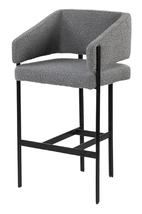 Gray Bouclé Bar Stool | Liang & Eimil Tatler | Oroa.com