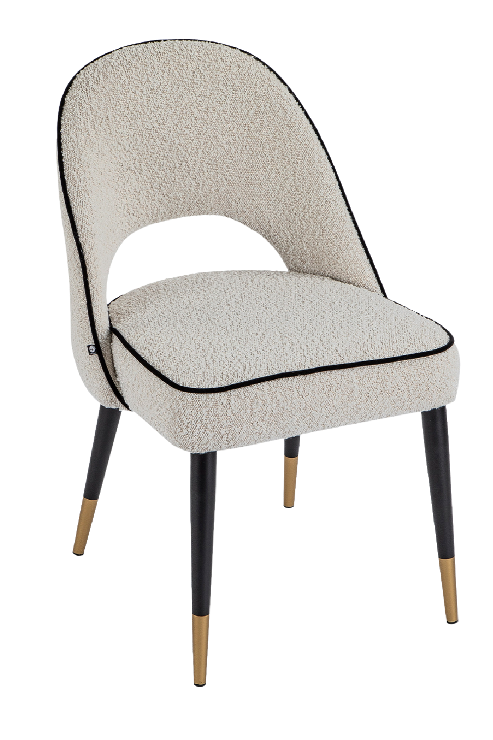 White Bouclé Piped Dining Chairs (2) | Liang & Eimil | Oroa.com