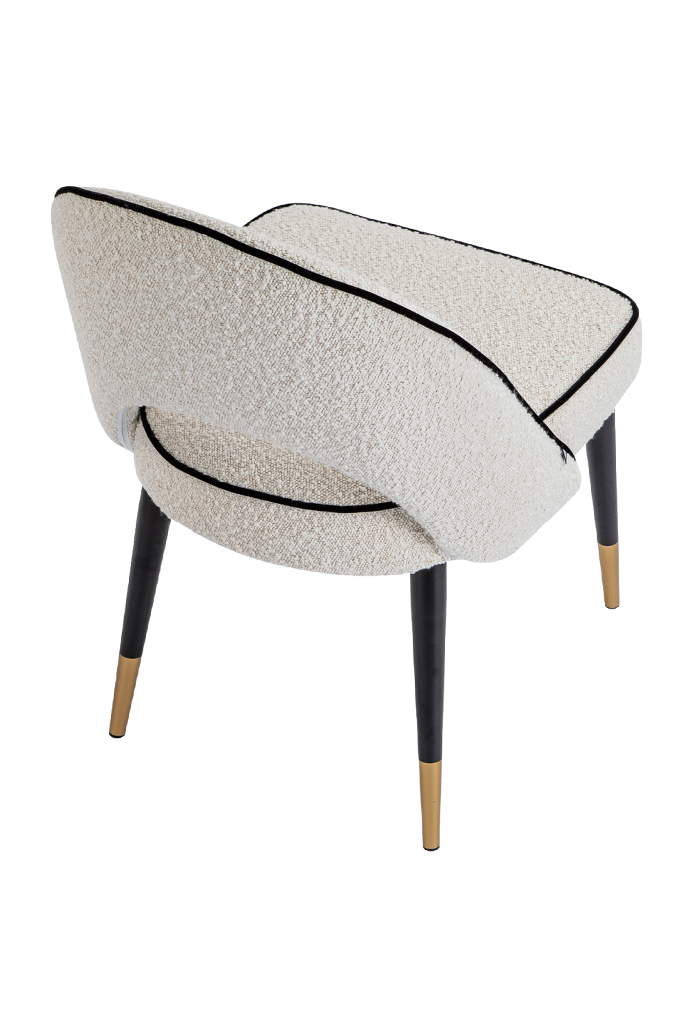 White Bouclé Piped Dining Chairs (2) | Liang & Eimil | Oroa.com