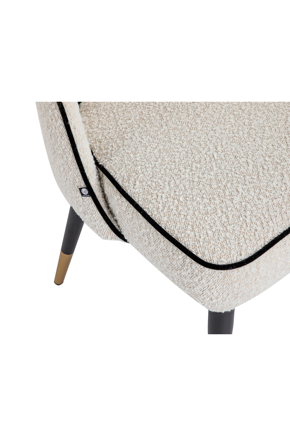 White Bouclé Piped Dining Chairs (2) | Liang & Eimil | Oroa.com