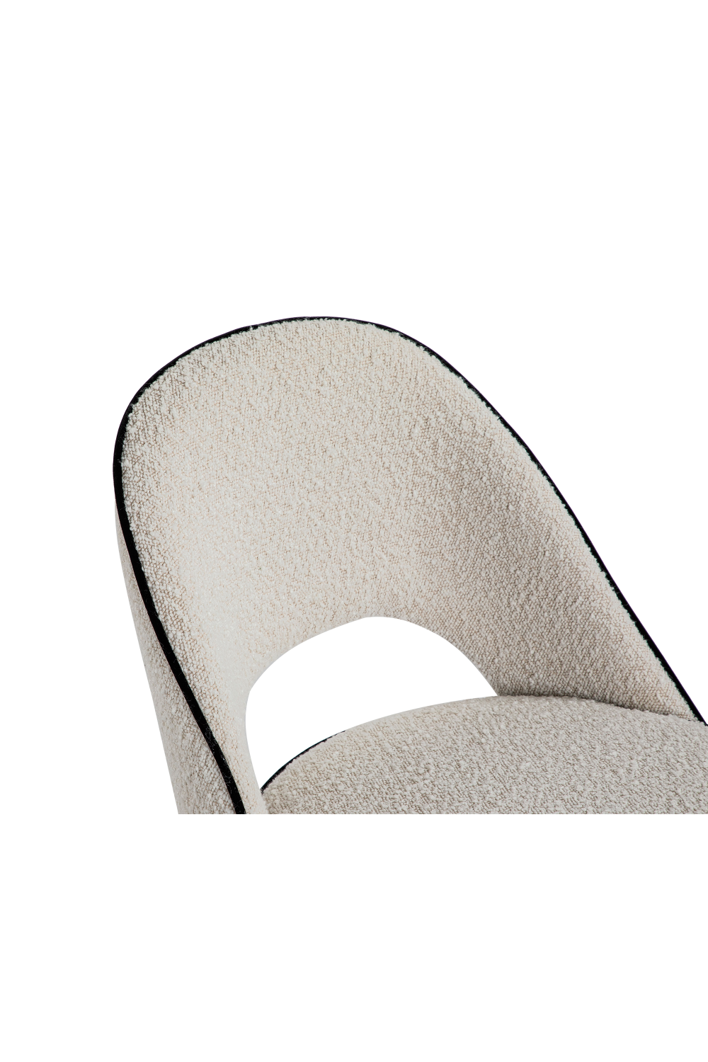 White Bouclé Piped Dining Chairs (2) | Liang & Eimil | Oroa.com