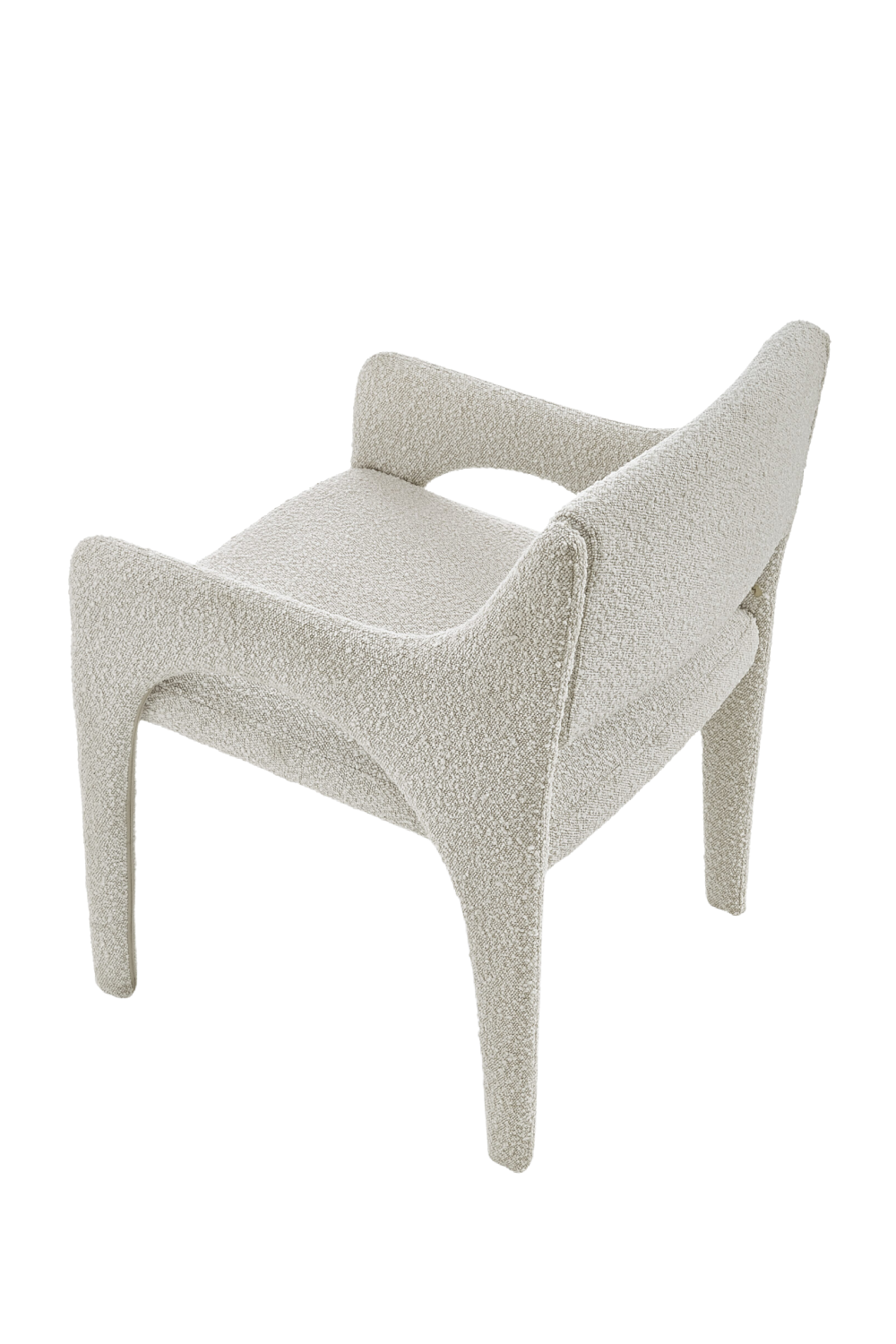 White Bouclé Dining Armchair | Liang & Eimil Godard | Oroa.com