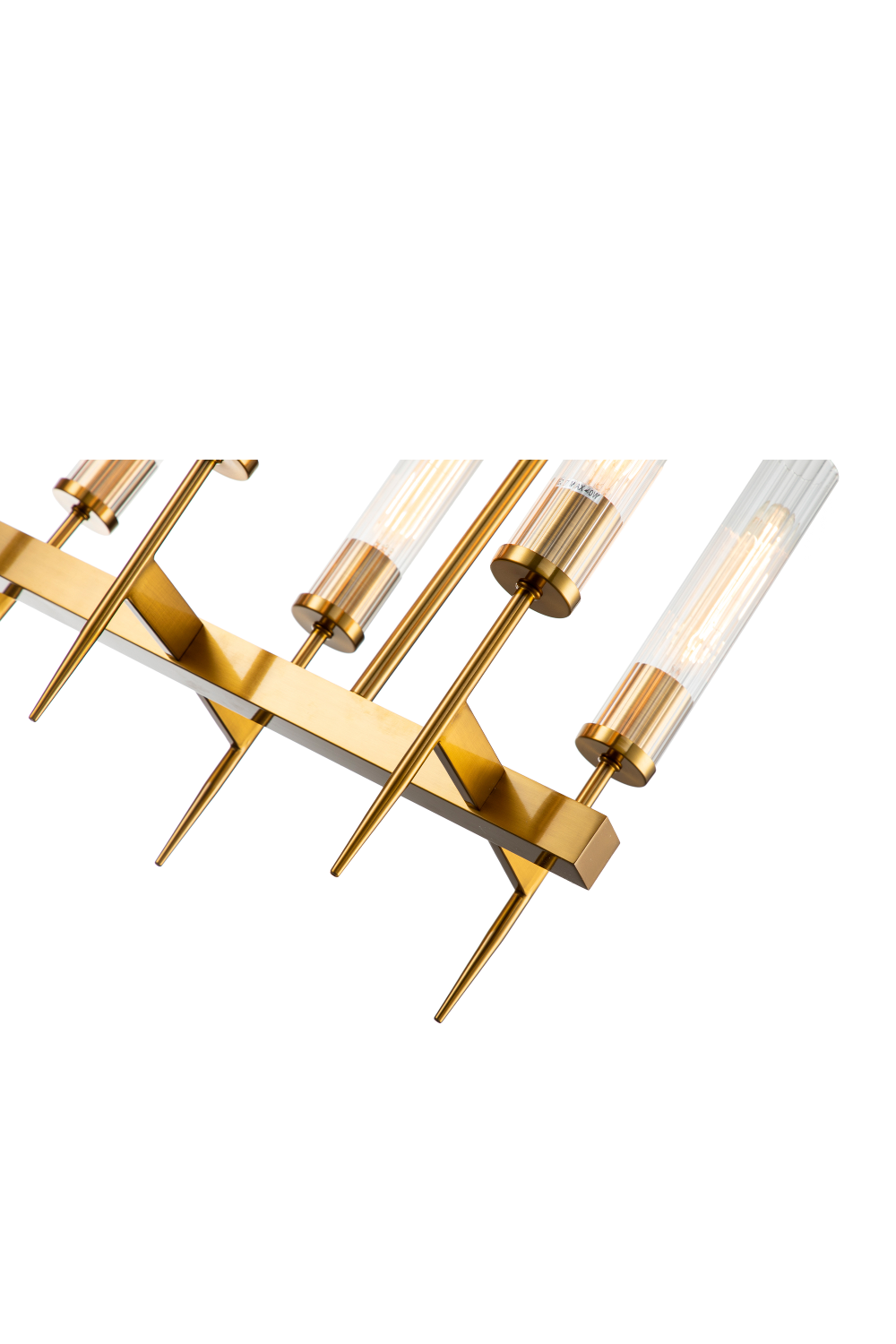 Brass Framed Glass Tubes Pendant Lamp | Liang & Eimil Tilda | OROA.com